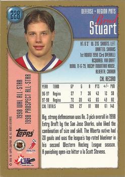 1998-99 Topps #228 Brad Stuart Back