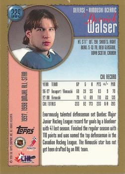 1998-99 Topps #229 Derrick Walser Back