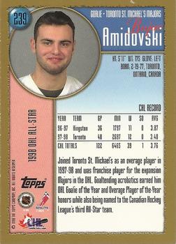 1998-99 Topps #239 Bujar Amidovski Back