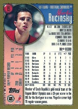 1998-99 Topps #15 Martin Rucinsky Back