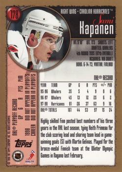 1998-99 Topps #178 Sami Kapanen Back