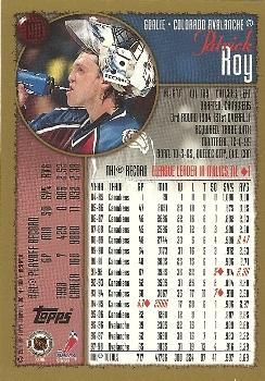 1998-99 Topps #190 Patrick Roy Back