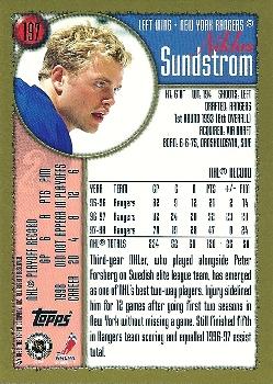 1998-99 Topps #197 Niklas Sundstrom Back