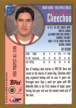 1998-99 Topps #230 Jonathan Cheechoo Back
