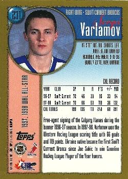 1998-99 Topps #231 Sergei Varlamov Back