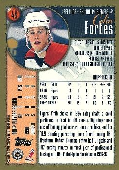 1998-99 Topps #49 Colin Forbes Back