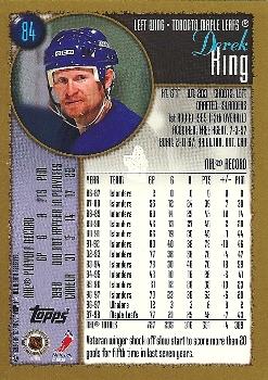 1998-99 Topps #84 Derek King Back