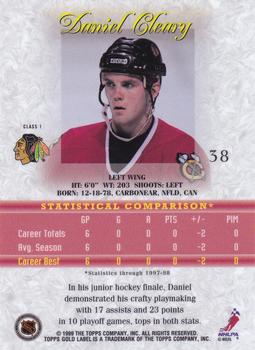 1998-99 Topps Gold Label #38 Daniel Cleary Back
