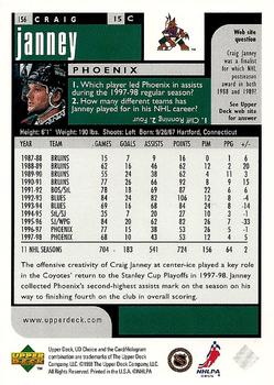 1998-99 UD Choice #156 Craig Janney Back
