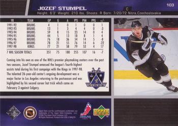 1998-99 Upper Deck #103 Jozef Stumpel Back