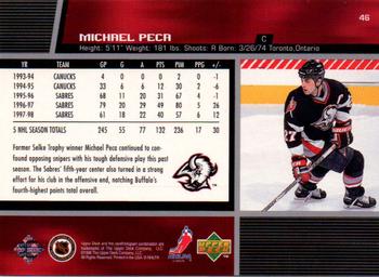 1998-99 Upper Deck #46 Michael Peca Back
