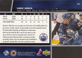 1998-99 Upper Deck #94 Mike Grier Back