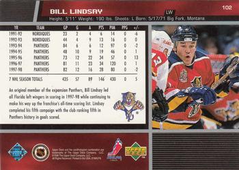 1998-99 Upper Deck #102 Bill Lindsay Back