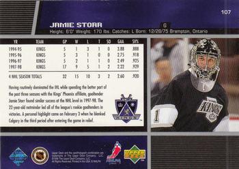 1998-99 Upper Deck #107 Jamie Storr Back