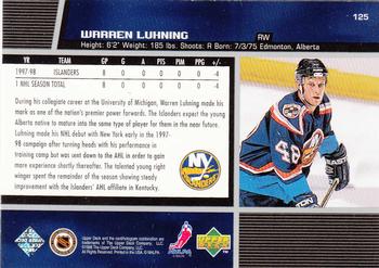 1998-99 Upper Deck #125 Warren Luhning Back