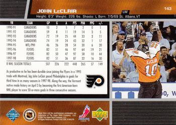 1998-99 Upper Deck #143 John LeClair Back