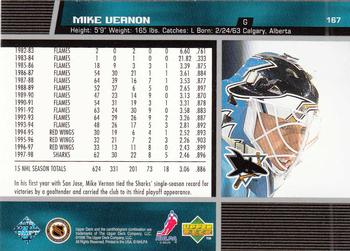1998-99 Upper Deck #167 Mike Vernon Back