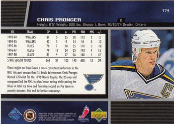 1998-99 Upper Deck #174 Chris Pronger Back