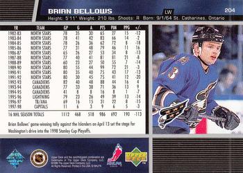 1998-99 Upper Deck #204 Brian Bellows Back