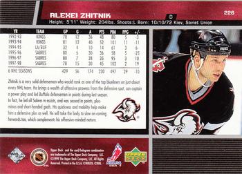 1998-99 Upper Deck #226 Alexei Zhitnik Back