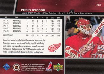 1998-99 Upper Deck #263 Chris Osgood Back
