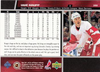 1998-99 Upper Deck #269 Uwe Krupp Back
