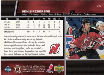 1998-99 Upper Deck #312 Denis Pederson Back