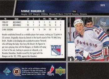 1998-99 Upper Deck #325 Mike Knuble Back