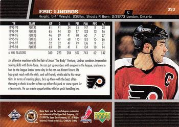 1998-99 Upper Deck #333 Eric Lindros Back