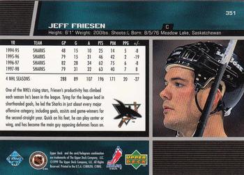 1998-99 Upper Deck #351 Jeff Friesen Back