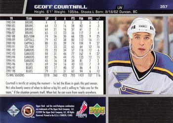 1998-99 Upper Deck #357 Geoff Courtnall Back