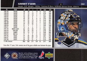 1998-99 Upper Deck #362 Grant Fuhr Back