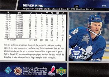 1998-99 Upper Deck #373 Derek King Back