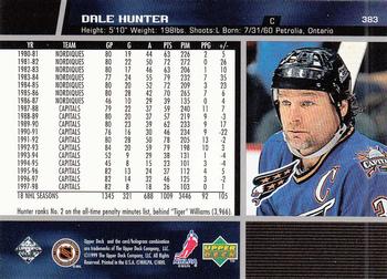 1998-99 Upper Deck #383 Dale Hunter Back