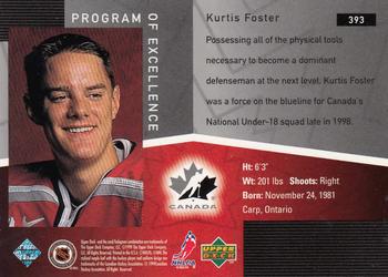 1998-99 Upper Deck #393 Kurtis Foster Back