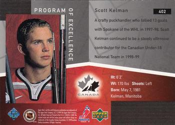 1998-99 Upper Deck #402 Scott Kelman Back