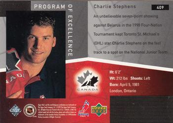 1998-99 Upper Deck #409 Charlie Stephens Back
