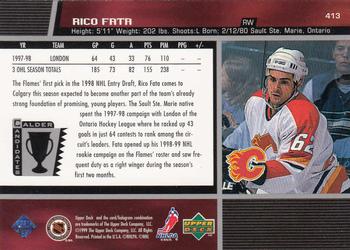 1998-99 Upper Deck #413 Rico Fata Back