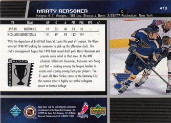 1998-99 Upper Deck #419 Marty Reasoner Back