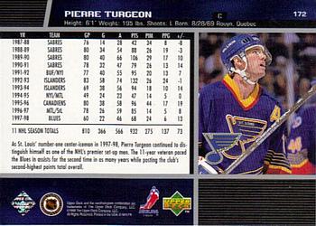 1998-99 Upper Deck #172 Pierre Turgeon Back