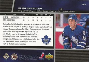 1998-99 Upper Deck #185 Alyn McCauley Back