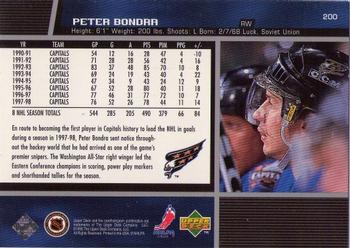 1998-99 Upper Deck #200 Peter Bondra Back