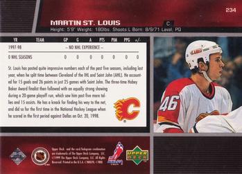1998-99 Upper Deck #234 Martin St. Louis Back