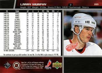 1998-99 Upper Deck #265 Larry Murphy Back
