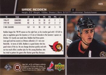 1998-99 Upper Deck #329 Wade Redden Back