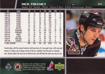 1998-99 Upper Deck #341 Rick Tocchet Back