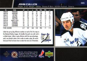 1998-99 Upper Deck #365 John Cullen Back