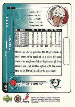 1998-99 Upper Deck MVP #7 Marty McInnis Back