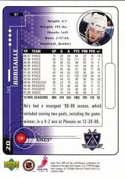 1998-99 Upper Deck MVP #97 Luc Robitaille Back