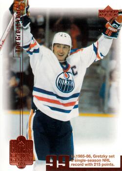 1999 Upper Deck Wayne Gretzky Living Legend #17 Wayne Gretzky (1985-86) Front